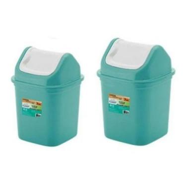 Imagem de KIT 2 Lixeira Basculante Plasmont 3,6 LITROS Color - MARBEL