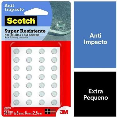 Imagem de Protetor Anti-impacto 3m Scotch Redondo Extra Pequeno 28 Pcs