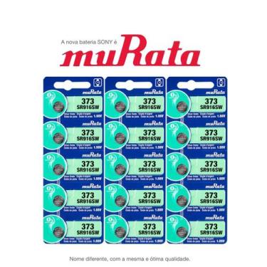 Imagem de 15 Baterias SONY  Murata 373 SR916SW 1.55V Célula de Botão de Relógio 