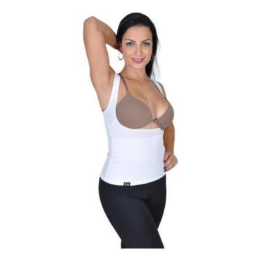 Imagem de Cinta Modeladora Feminina Slim Emagrecedora T-Shirt Térmica Ajuda Na P