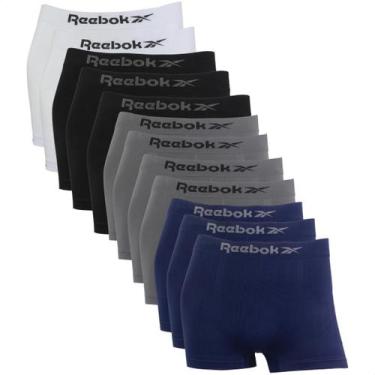 Imagem de Kit 12 Cueca Boxer Reebok Masculina Classic Premium Elastano, 2branco,