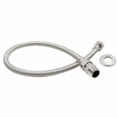 Imagem de Engate Mangueira Flexível Trançado Aço Inox 40cm Quente Fria - tcrabra