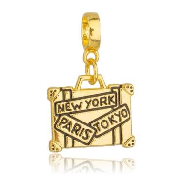 Imagem de Berloque Mala de Viagem Banhado a Ouro 18k - Work Semijoias
