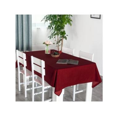 Imagem de Toalha Mesa Retangular Tecido Rustico Lavável Texturizado 2m - Casa Ar