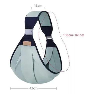 Imagem de Canguru Sling Bebê Amamentação Ombro Suporte Carregador Passeio - SHOP