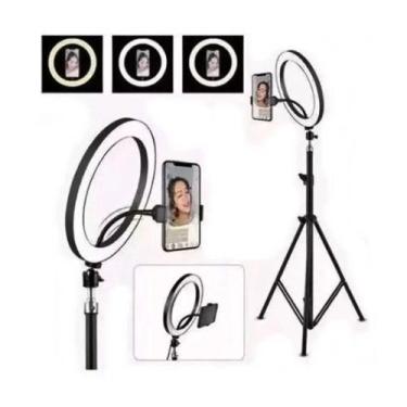 Imagem de Iluminador Ring Light Youtuber Maquiagem 10 Polegadas 26cm Usb Led Tri
