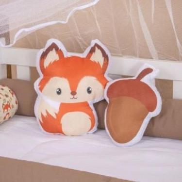 Imagem de Kit Almofada 2 Peças Decorativa Menina para Bebe Infantil - Zan Baby, 