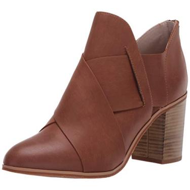 Imagem de BC Footwear Azalea Ankle Boot Feminino, Couro em V conhaque, 11