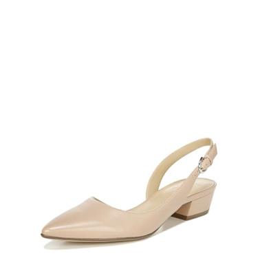Imagem de Naturalizer Sapato feminino Banks Slingback bico fino salto baixo, Couro bege Crème Brulee, 39