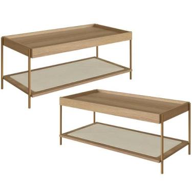 Imagem de Kit 02 Mesas de Centro Para Sala de Estar Industrial Indy A03 Hanover 