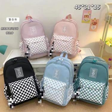 Imagem de Mochila Escolar Impermeável Casual Feminina Masculina Moda Coreana Xad