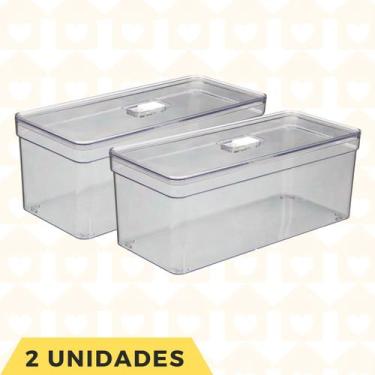 Imagem de Organizadores Empilhavel Retangular Porta Ovos Resistente 2 Un - PLAST