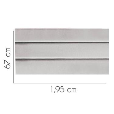 Imagem de Painel Estofada Turim 195 cm King Size Quarto para Cama Box Suede Cinz