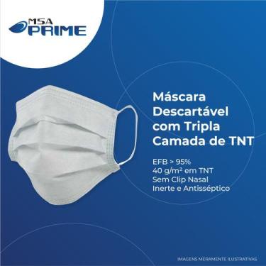 Imagem de Máscara Descartável Tripla Sem Clip Nasal (tnt) - MSA PRIME 
