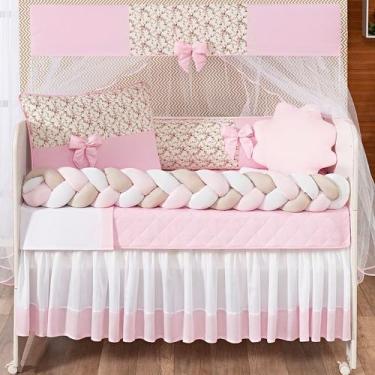 Imagem de Kit Berço Neutro Menina Menino 11 Peças + Naninha - Emília Enxovais, K