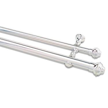 Imagem de Kit Varão Duplo  Cromado 3 Metros 28 mm x 19 mm - Admirare