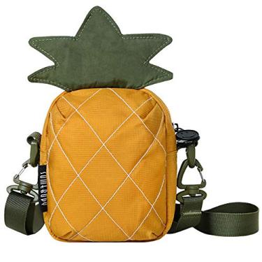 Imagem de Van Caro Bolsa feminina em formato de abacaxi vazada com corrente transversal para frutas, 5312 Gengibre, One Size