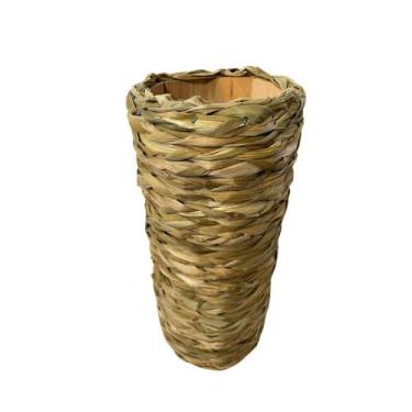 Imagem de Jarra Taboa Revestido Com Taboa Trançado Com Palha - Inspira Flora