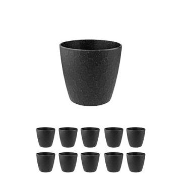 Imagem de 12 un Vaso plantas colmeia decorativo flor G Preto - EVO