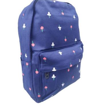 Imagem de Mochila Feminina Cereja Floral Bonita e Espaçosa Azul SUB-603 - Kismat