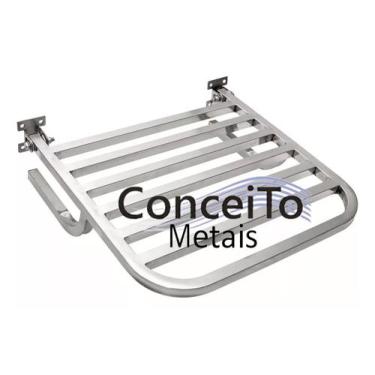 Imagem de Banco Articulado Banho Pne 45x45 Inox304 Polido Ñ Enferruja - Conceito