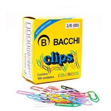 Imagem de Clips 2/0 Colorido 3,2 cm cx c/ 100 Unidades - Bacchi