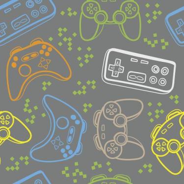 Imagem de Papel de Parede Autoadesivo Vinílico Reforma Vídeo Game Quarto Menino 