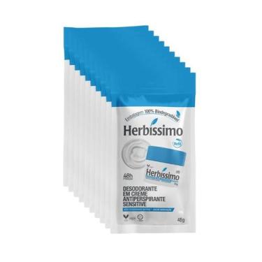 Imagem de Kit c/ 10 Sachê Refil Desodorante Creme Antitranspirante Sensitive Her