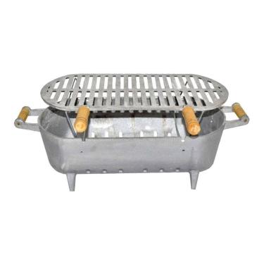 Imagem de Churrasqueira Alumínio Fundido Grosso Sem Tampa E Suporte