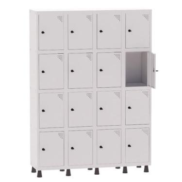 Imagem de Armário Guarda Volume Locker Roupeiro 4 Vãos 16 Portas Aço GRP504/16 B