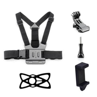 Imagem de Suporte de Peito para Celular / GoPro e Câmeras Similares (2 em 1) - F