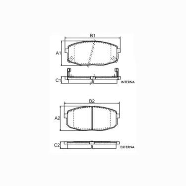 Imagem de Pastilha Freio Ceramica Dianteira Com Alarme Sistema Mando Pd1092Cmaxx