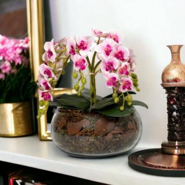 Imagem de Planta Artificial Para Sala Decorativa Orquídea Super Realista - Flora