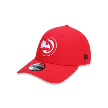 Imagem de Boné New Era 9FORTY Atlanta Hawks NBA Aba Curva , U, Vermelho