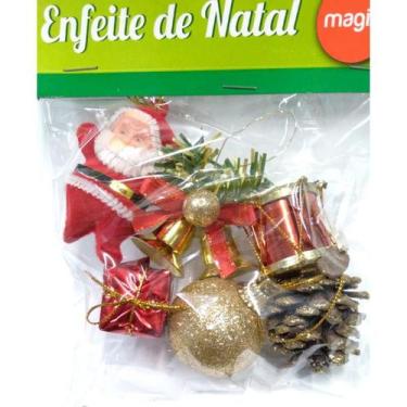 Imagem de Conjunto Enfeites Sortidos De Natal 3,6cm Com 6 - Yangzi