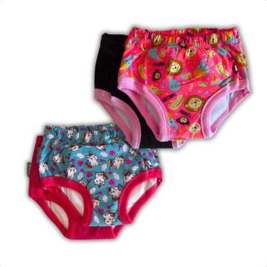 Imagem de Calcinha Desfralde Menina Algodão Macio Treinamento 4 Un - Malana Eco,