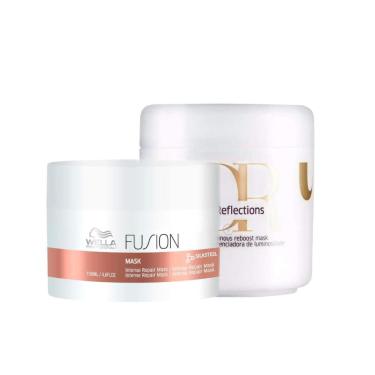 Imagem de Kit Wella Máscaras Fusion E Oil Reflections