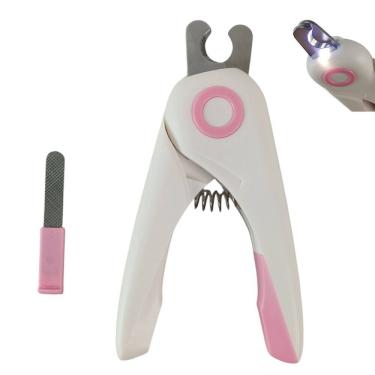 Imagem de Cortador de Unha Cao Gato Pet Cachorro Lanterna Led Lixa de Unha Alicate Eficiente Seguro Resistente
