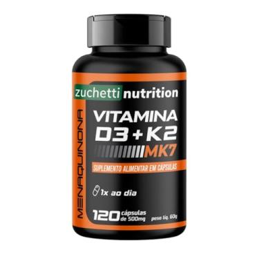 Imagem de Vitamina d3 k2 mk7 D3 2000 Ui k2 d3 120mcg 120 Cápsulas Zuchetti nutrition