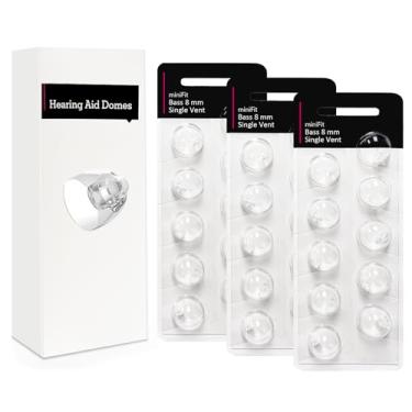 Imagem de Cúpulas de aparelho auditivo de 8 mm de ventilação única para Oticon Minifit, suprimentos de aparelho auditivo Oticon, acessórios de peças de reposição, cúpulas Oticon universais para kits de limpeza