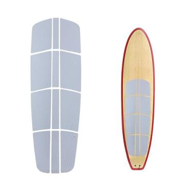 Imagem de UPSURF SUP Deck Pad Surf EVA 3 mm cola antiderrapante Top Stand Up Paddle Board SUP Deck almofada de tração padrão de placa de diamante (branco)