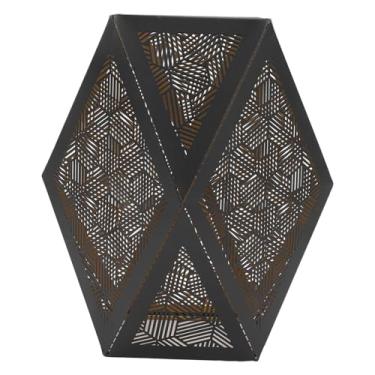 Imagem de Abajur de Metal E26 E27, Abajur Moderno Poligonal Oco Esculpido, Abajur de Metal Em Barril para Lustre de Chão de Mesa, Design de Estilo Moderno, Visual Elegante e Moderno