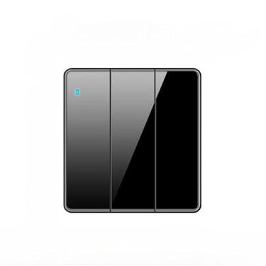 Imagem de INTERRUPTOR TECLA NA COR PRETA PARA ILUMINAÇÃO, TENSÃO DE TRABALHO DE 110V A 220V, CORRENTE MÁXIMA DE 10AMP. (3 TECLAS COM 2 PARALELOS)