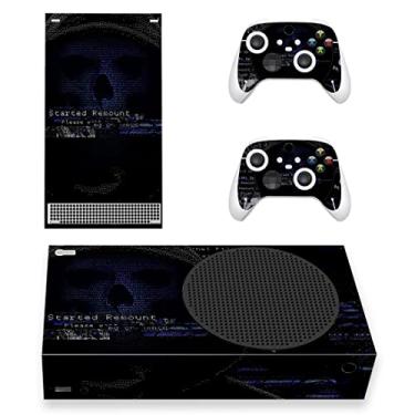 Imagem de PlayVital Capas de vinil personalizadas Skull Hacker para controle sem fio Xbox Core, adesivos de capa de decalque para controle de console Xbox Series S