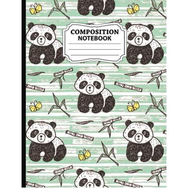 Imagem de Composition Notebook: Wide Ruled Paper Cute Panda Notebook Journal, 8.5" x 11", 110 Pages, Blank Lined Workbook for Teens Kids Students Girls for Home School College for Writing Notes.