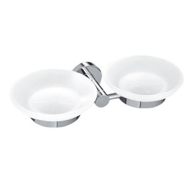 Imagem de Acessórios de banheiro polidos Suporte para papel higiênico Gancho para roupão Suporte para saboneteira Toalheiro Suporte para escova de vaso sanitário de aço inoxidável 304, saboneteira dupla