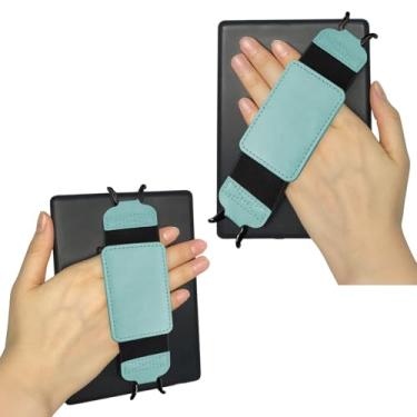 Imagem de Gowjaw Alça de mão segura para Kindle e tablets de 6 a 7 polegadas, alça para tablet eReaders Fire - Kobo/Voyaga/Lenovo/Sony Kindle E-Book Tablet (azul claro)