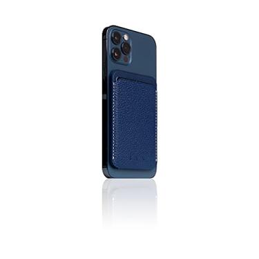 Imagem de SLG Carteira magnética de couro de flor integral D8 projetada para MagSafe, compatível com iPhone 12/13/14 Series/iPhone 15/iPhone 15 Plus/iPhone 15 Pro/iPhone 15 Pro Max (azul marinho)