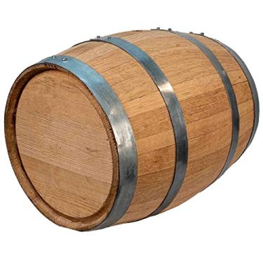 Imagem de Barril de carvalho de 5 galões - Barril de vinho de uísque de madeira (20 litros) - para cervejeiro doméstico, destilador, vinicultor - Barris de carvalho americano de 20 L para envelhecimento de