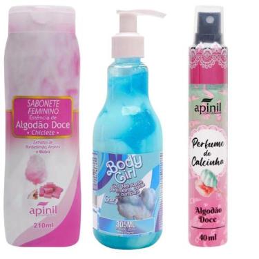 Imagem de Kit Sabonete Íntimo + Perfume de Calcinha + Hidratante Body Girl Algod
